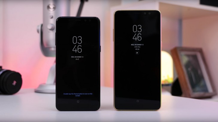 Les deux telephones Galaxy A8 2018 et A8 + viennent a l exposition CES 2018